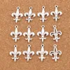 300pcs/lot Iris Fleur-de-lis Flower Charms Pendants 12.5x18.7mm Antique Silver Charms Jewelry DIY L387