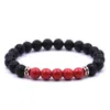 Bracelets de brins de pierre de lave naturelle perles d'équilibre de guérison pour hommes femmes charme Yoga bijoux de mode