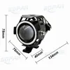 1 Stück mit Schalter Motorrad LED-Scheinwerfer Nebelscheinwerfer CREE Chip U7 125W 3000LM Devil Angel Eye DRL Tagfahrlicht BK