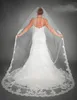 Splendidi bellissimi veli da sposa in tulle bianco Accessori da sposa Appliques in pizzo Bordo lungo da sposa Morbido tulle per matrimoni Par237g