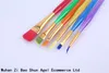 Partihandel-Bornisking 6st Colorful Fondant Cake Brush Decorating Painting Tool Promotion Icing Set Dusting Pastry Cooking Tool