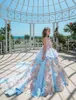 2018 Blue Lace Girls Pageant Dresses Ball Ball Ball Bally Birthday Holdy Ford Bathes Teenage Princess Toddler Dresses SW9130666