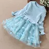 fashion new autumn winter girl dress warm dress baby kids clothing