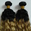 Blonde Haarwebart Bundles Ombre 1 Bündel Non-Remy 200g 1b/613 brasilianisches verworrenes lockiges reines Haar Doppelschuss