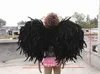 Black Angel Feather Wings Magazine Shooting Display Party Bruiloft Decoratie Benodigdheden Model Toon Props EMS gratis verzending