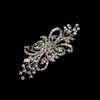 Vintage Silver Bunch Flower Design Crystal Brooch