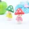 Dessin animé champignon fille décorations de jardin résine artisanat mélange cabochons décor à la maison Micro paysage fée jardin miniatures accessoires