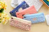 New Fashion Small Floral Pattern Multilayer Fashion Double Zipper Pencil Case Stationery Väskor Pouch Makeup Kit Gratis frakt