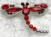Partihandel Marquise Crystal Rhinestone Dragonfly Fashion Costume Pin Brosch Smycken Gift C261