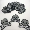 Cheap Skull Bone Tool Embroidered Iron On Patch Jacket Emblem 100% Embroidery Applique Badge 8.7cm*8cm G0042 Free Shipping