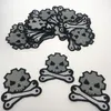 Billiga Skalle Bone Tool Broderat Iron On Patch Jacket Emblem 100% Broderi Applique Badge 8.7cm * 8cm G0042 Gratis frakt