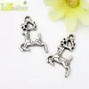 Boże Narodzenie Bieganie Elk Charms 200 sztuk / partia 15x21.5mm Antique Silver Wisiorki Moda Biżuteria DIY Fit Bransoletki Naszyjnik Kolczyki L784