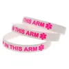 1PC No Needles or BP in This Arm Silicone Wristband Debossed Logo Soft And Flexible Adult Size 3 Colors