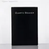 Quartz Hookahs Mini Bongs Beaker 5 Inches Flat Bevel Daisy Bowl Banger Nails Individual Black Box Water Pipe Dab Rig Inline 343