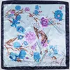 Partihandel-90cm * 90cm Kvinnor Simulering Silk Blommig Print Scarf Handduk Stora Square Scarves