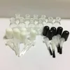 3ml Mini Glass Polish Empty Bottle With Brush Black/White Lid 16*42MM Round Clear Cosmetic Cosmetic Nail Polish Sample Containers Tube