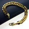 18K 18CT GOLD FILLED GF MEN'S 10MM WIDTH COOL BRACLT B119