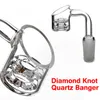 Nuevo Diamond Knot Quartz Banger Domeless Nail 10/14/19mm Macho Hembra para bongs de vidrio envío gratis, tuberías de agua, plataformas petroleras