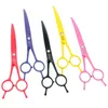 7.0 Polegada Roxo Dragão De Corte Curvo Tesoura JP440C Aço Inoxidável Profissional Pet Tesoura para Dog Grooming Shears Dog suprimentos, LZS0652