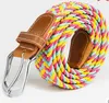 Malha Canvas Decoração Cinto Feminino pin fivela de lona Mulheres Strap 'S Elastic Belt 105 centímetros