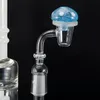 Dhl Colored Fluorescent Mushroom Glass Carb Cap Smoking Accessories with a Hole on Top for Quartz Thermal Banger at Mr Dabs