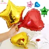 HEY ENGRAÇADO 10 pçs / lote 10 polegada 25 cm balão foil 9 cores amor vermelho Coração folha inflável balões casamento amor novo ano decoração