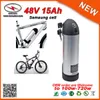 13S5P boîtier en alun 48 V batterie de vélo Type de bouteille d'eau 48 V 15Ah batterie au Lithium 48 V Li Ion batterie pour vélo électrique 700 W