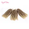 Malibob synthetic hair extension ombre Braids hair 8" 3Pcs/set 90g 1B 27crochet braids Twist for black women Kinky Curly marlybob Hair