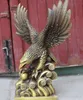 China FengShui Bronze riqueza dinheiro sucesso falcão águia Lanneret pássaro rei estátua