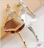 Tillbehör Bling Gem Brosch Ballett Girl Fashion Elegant Populära Crystal Rhinestone Pin Body Smycken Gåva till tjej