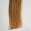 Tape in Menselijk Hair Extensions Braziliaans Haar Rechte 30G 40G 50G 60G 70G 20 stks # 8 Lichtbruine Huid inslag Menselijk Haar