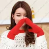 Pure Color Women Warm Gloves Winter Mittens 7 Colors Simple Design Christmas Gift