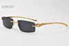 2018 Vintage Designer Lunettes de soleil pour les hommes Femmes Femmes Buffalo Hornles Hornes Gold Leopard Cames de soleil bon marché pour femmes Eyeglass212d