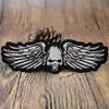 1 stks Punk Wings Skull Badges Patches voor Motor Kleding Strijkijzer op Transfer Applique Patch voor kledingjack DIY naaien op borduurbadge