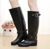 3 color good quality new women men tall knee high / short style rubber rainboots Welly rain boot water shoes for adult