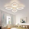 Modern fjädring LED Pendant Lamp Flower Chandelier Takljus 110V 220V Dimning för vardagsrum sovrummet