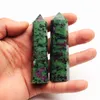 Gros RARE NATUREL Epidote rubis DT WAND POINT guérison Pierres et minéraux naturels LIVRAISON GRATUITE