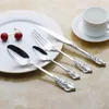 24 stuks luxe zilveren bestek set bestek set diner set servies zilverwerk diner vork lepelmes