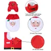 Três peças de casa de banho conjunto de papai noel boneco de neve estilo Toilet cobre decorações Fast Shipping Drop Ship Hot