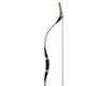 Ren handgjord jakt longbow bågskytte recurve båge vit orm-skin 30-70lbs med strängmattor vänster höger hand