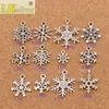 Noël MIXED Snowflake Charms 120pcs / lot Antique Argent Pendentifs Bijoux DIY L770 L738 L1607 L742 Fit Bracelets Colliers LM382727