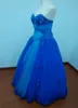 2017 Hot Sale New Sweetheart Blue Vestidos de Quinceanera klänningar bollklänningar med broderi sash debutante söta 16 klänningar