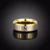 Classical 316l Titanium aço inoxidável anel de dedo para homem Mulher Jesus Cross Letter Fashion deus dedo religioso anel de ouro Jóias prateadas Preço de atacado