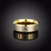 Classical 316l Titanium en acier inoxydable Anneau de doigt pour l'homme femme Jésus Cross Letter Rings Fashion God Rague religieuse Anneau d'or Bijoux en gros