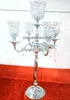 Commercio all'ingrosso 5 braccia candelabri di cristallo per la decorazione di nozze 12