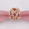 Galaxy Charm With Clear Cz Otantik 925 Gümüş Boncuk Fit Avrupa Pandora Stili Takı Bileklik Kolye Andy Jewel 781388CZ Rose Gold Pla