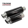 TKOMS Motorbike LEOVINCE Muffler CBR CB400 CB600 CBR600 CBR1000 CBR250 Motorcycle Exhaust Pipe Muffler with Sticker ER6N ER6R YZF600 Z750