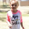 Nowa Wiosna Jesień Ins Baby Kreskówka Listy T-Shirt Chłopcy Dziewczyna Z Długim Rękawem Bawełniane Topy Tee Koszulki Dzieci Odzież Tshirts