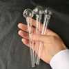 Accesorios de bongs de olla de flecha transparente, Quemador de aceite único Bongs de vidrio Tuberías Tuberías de agua Tuberías de vidrio Plataformas petroleras Fumar con cuentagotas