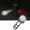 Lighting Rechargeable Headlight Taillight Combinations,Includes Front and Rear Bicycle Light Set, Bike Lights,2 USB Cables,4 Modes, 350lm,Water